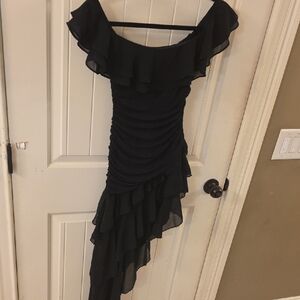 Windsor Elegant Black Asymmetrical Dress